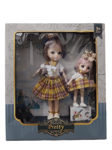 Pretty Doll Set with Matching Outfits